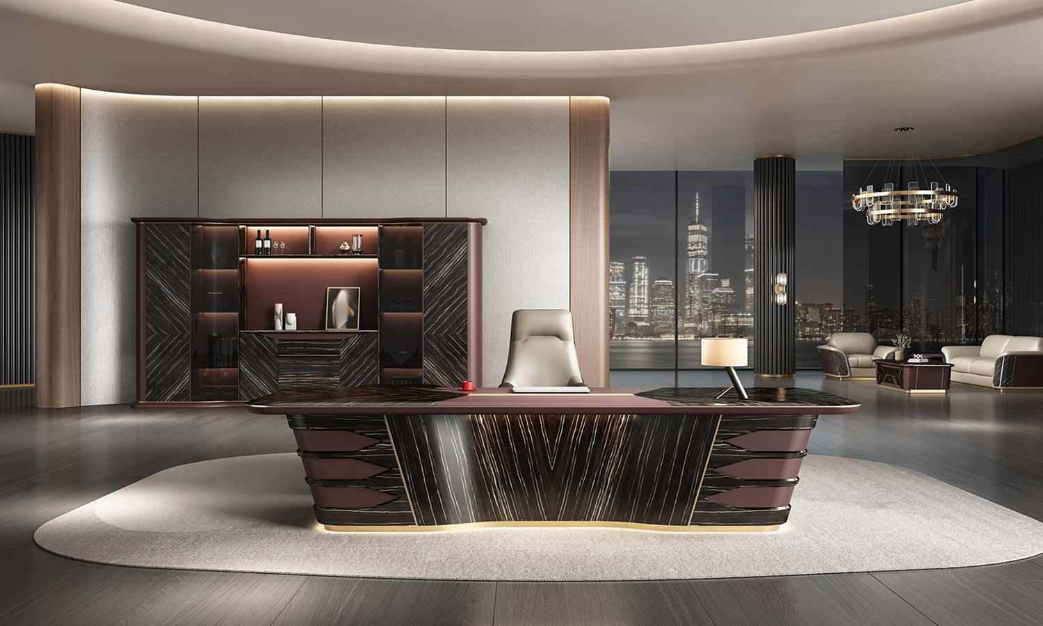 Luxus-Bücherregal für Chefzimmer 